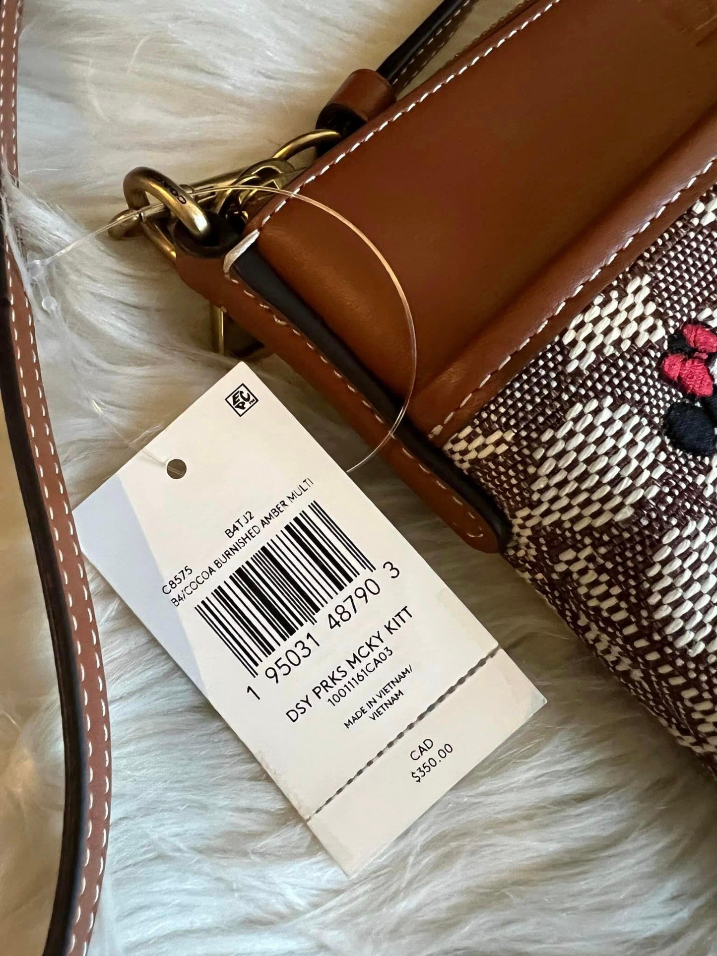 Coach X Disney Kitt Messenger Crossbody In Signature Textile Jacquard With Mickey Mouse And Friends Embroidery