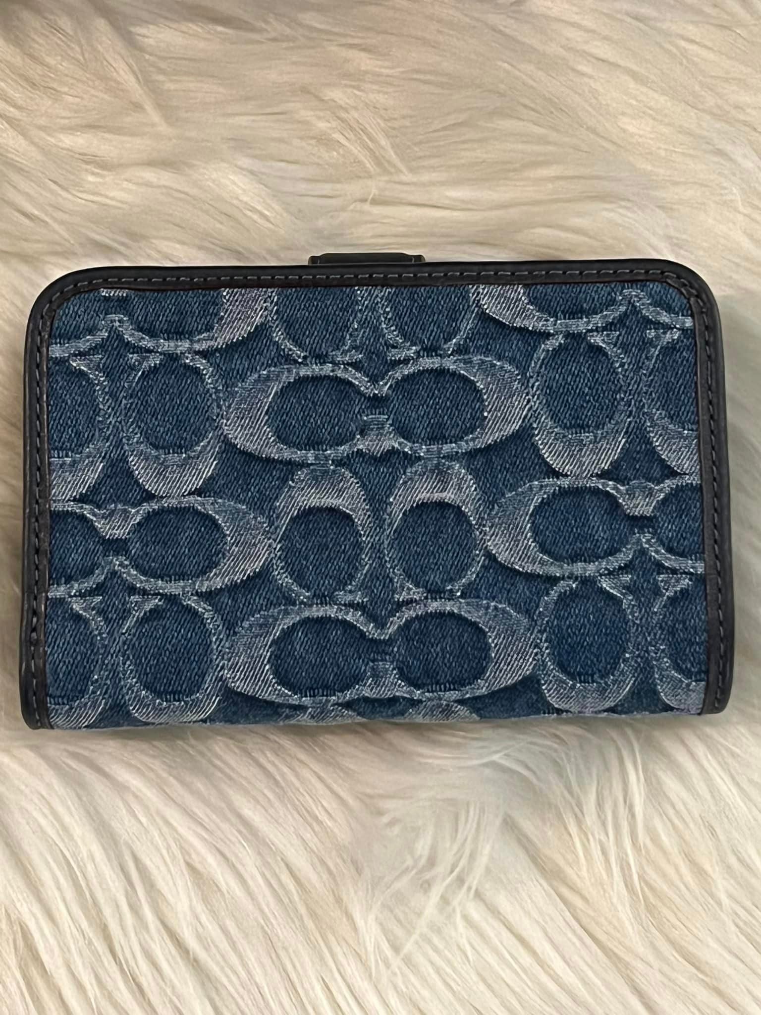 Denim on sale coach wallet