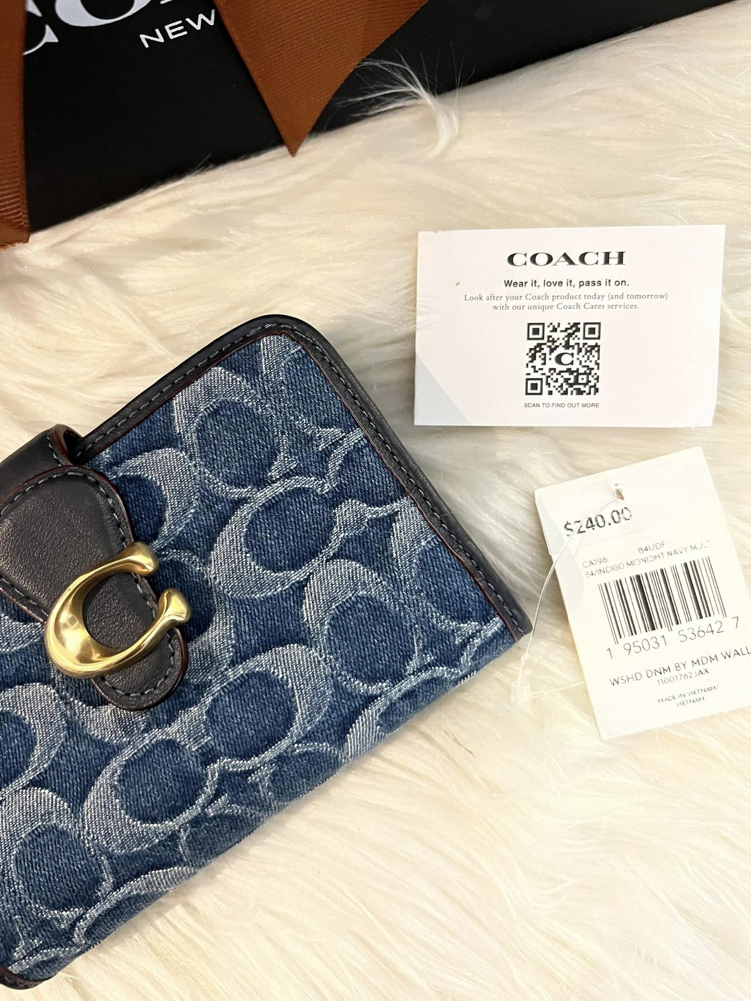 Denim coach sale wallet