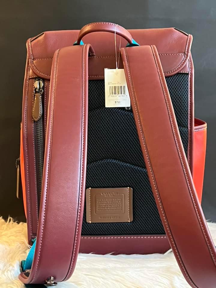 Coach League Flap Backpack In Colorblock