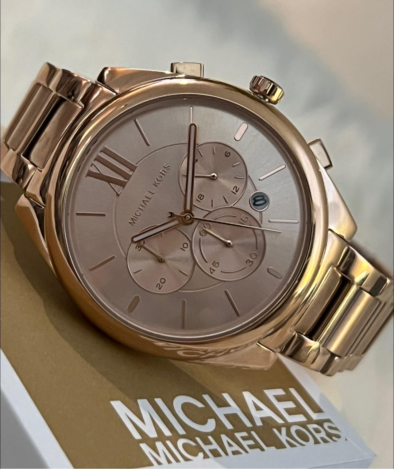 Michael Kors Women’s Janelle Rose Gold-Tone Chronograph Watch