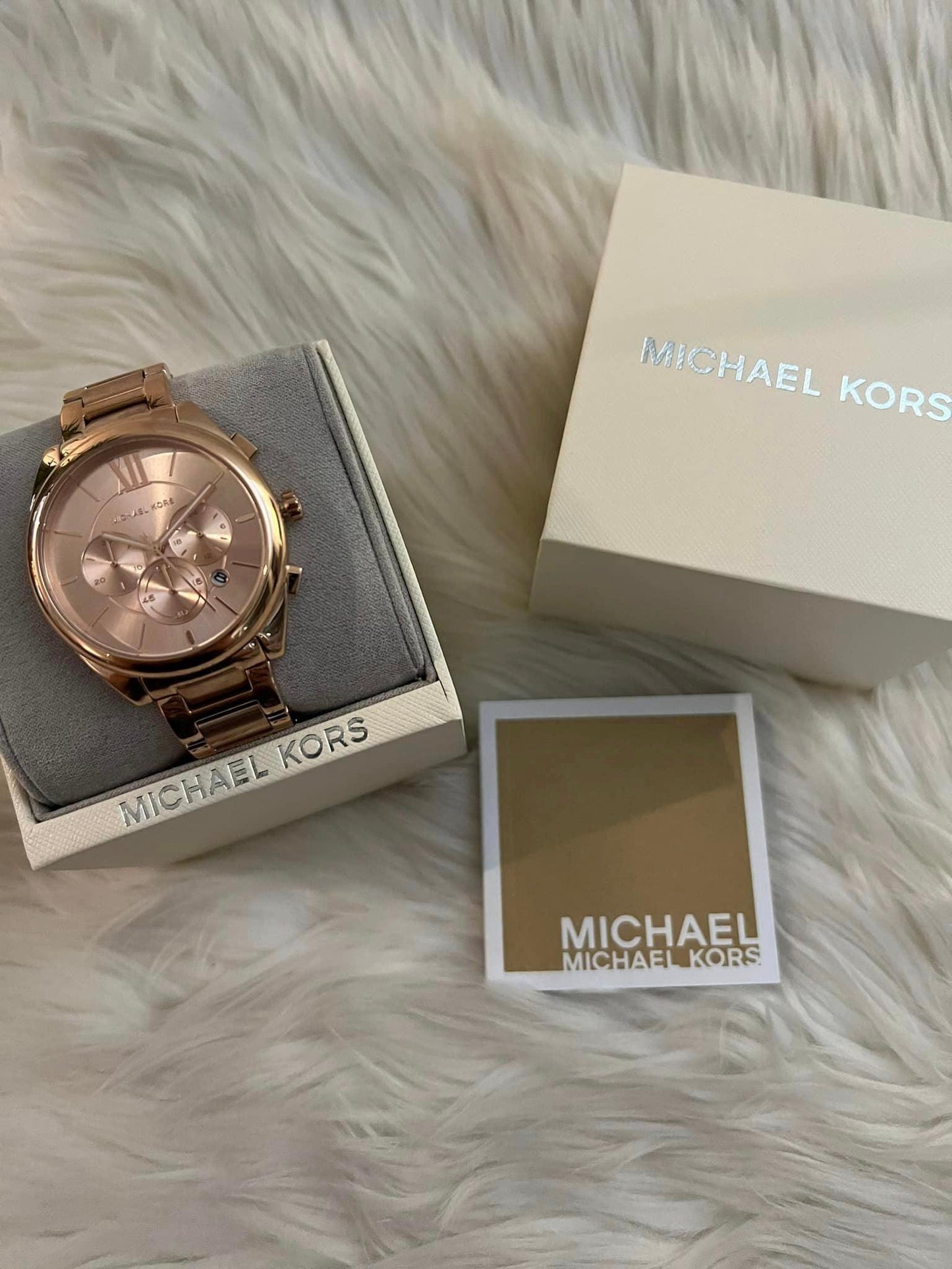 Michael Kors Women’s Janelle Rose Gold-Tone Chronograph Watch
