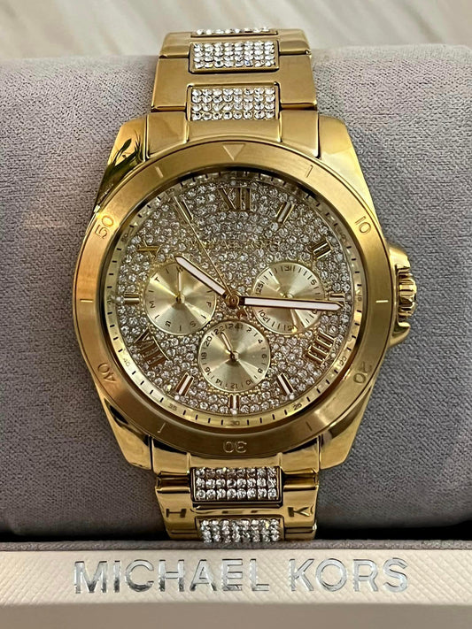 Michael Kors Women’s Alek Multifunction Gold-Tone Stainless Steel Watch