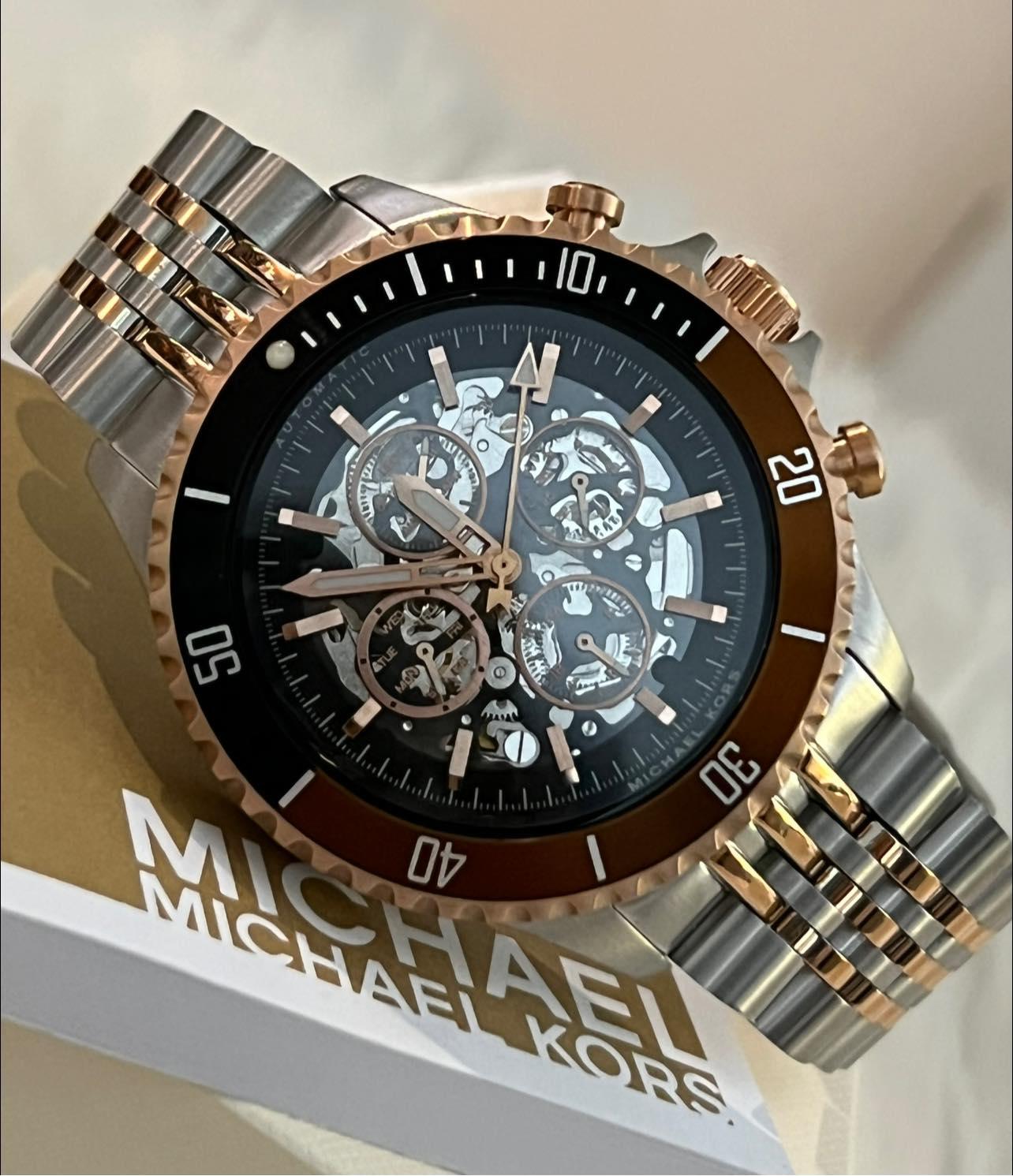 Michael Kors Men’s Bayville Automatic Chronograph Two-Tone Watch
