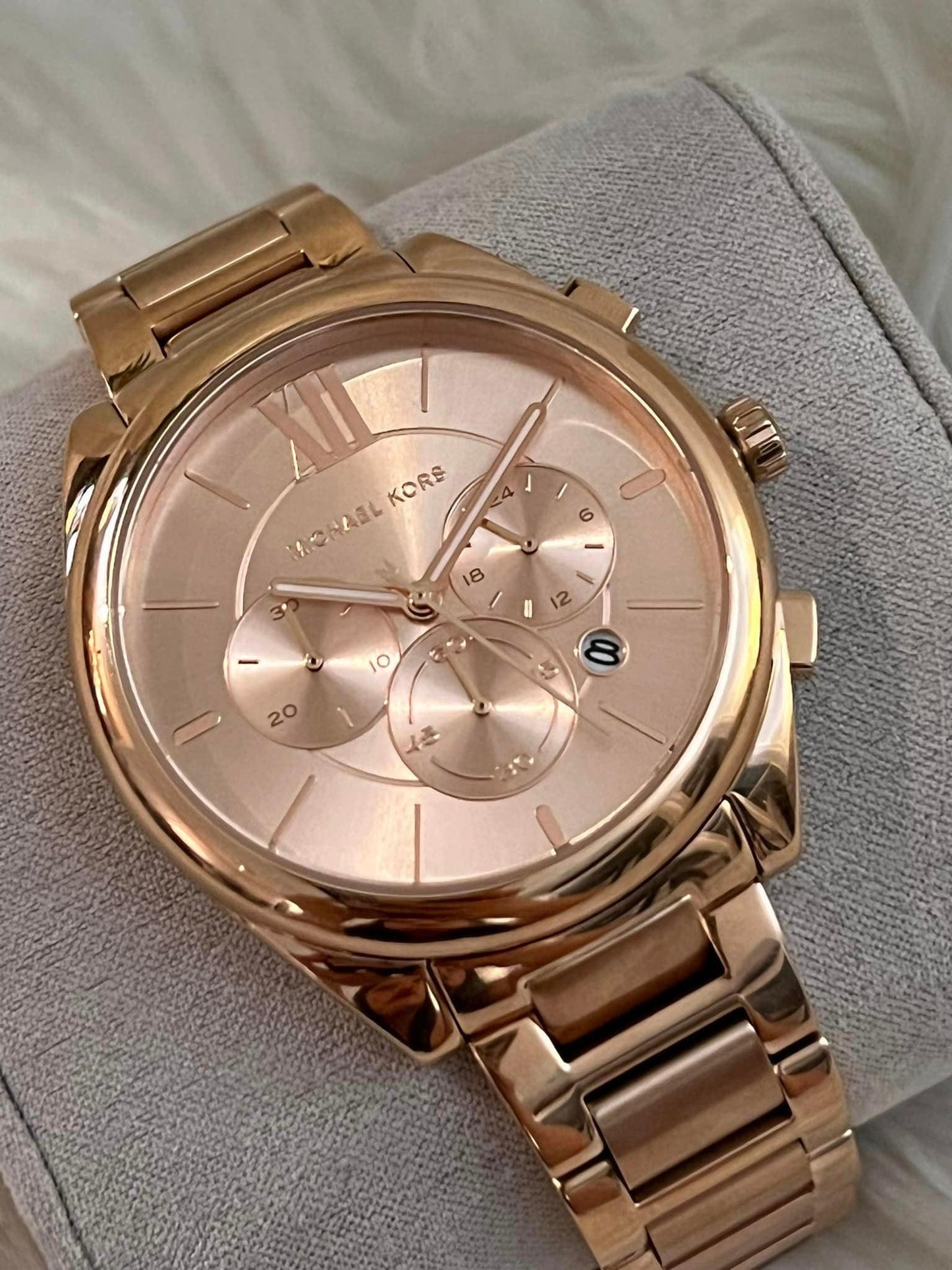 Michael Kors Women’s Janelle Rose Gold-Tone Chronograph Watch