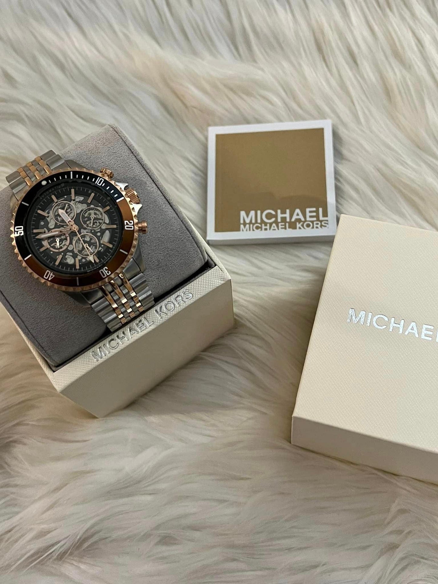 Michael Kors Men’s Bayville Automatic Chronograph Two-Tone Watch