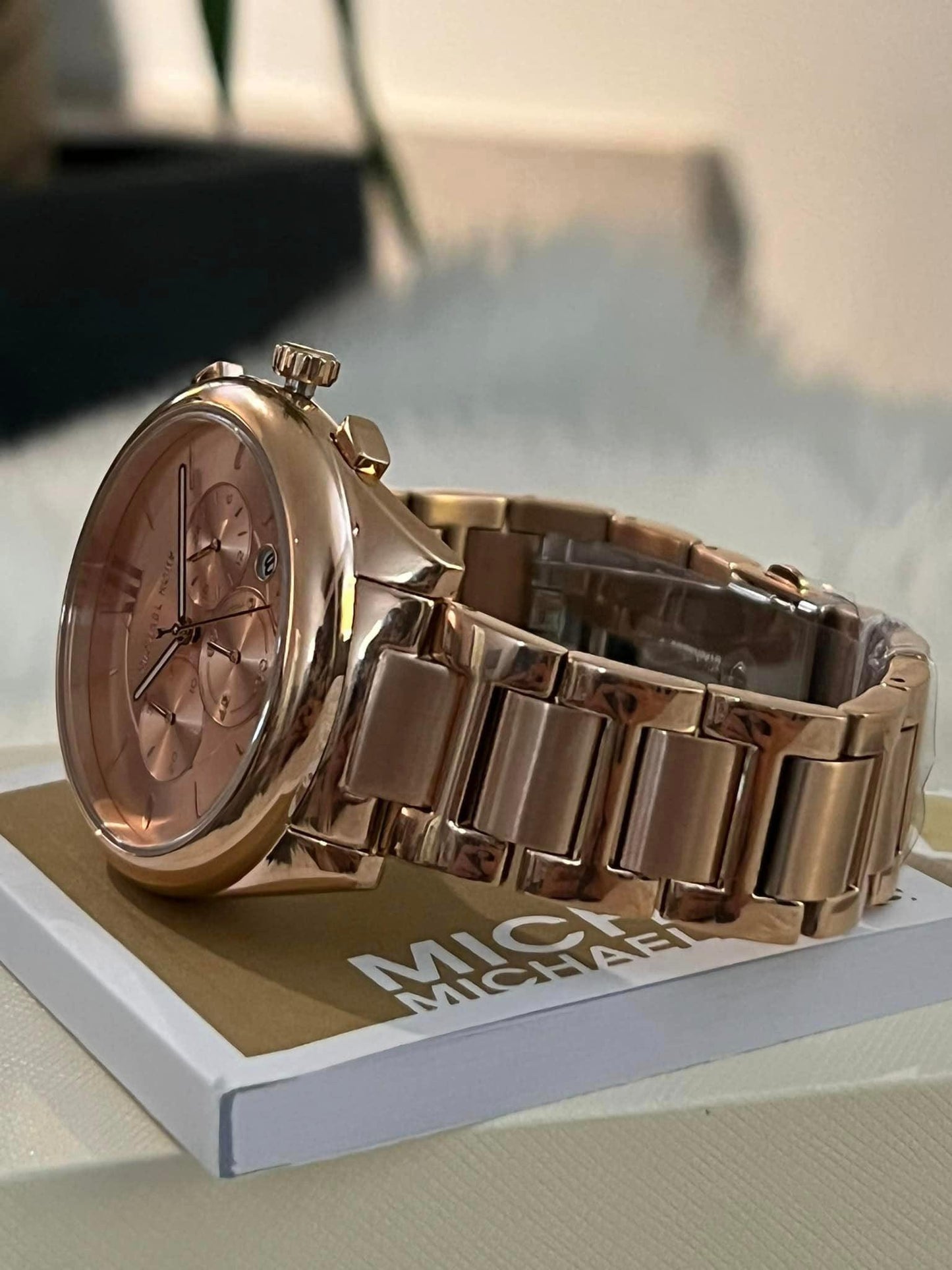 Michael Kors Women’s Janelle Rose Gold-Tone Chronograph Watch