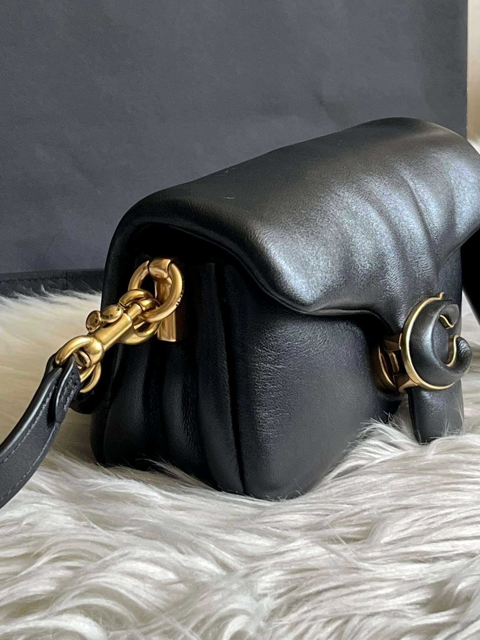 COACH Pillow Tabby 18 black leather cross-body bag