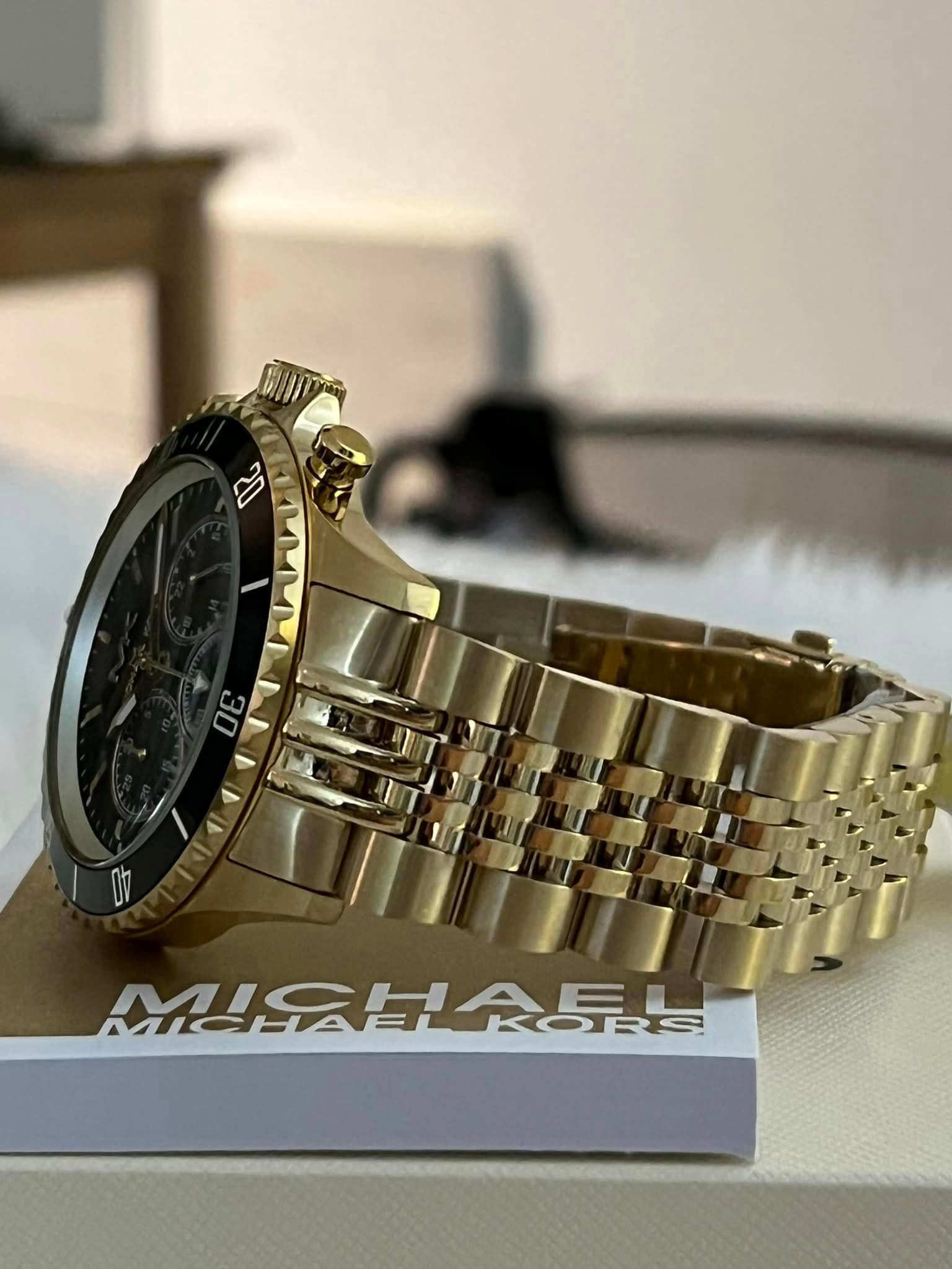 Michael Kors Men's Bayville Chronograph Gold-Tone Watch – Club de Mode