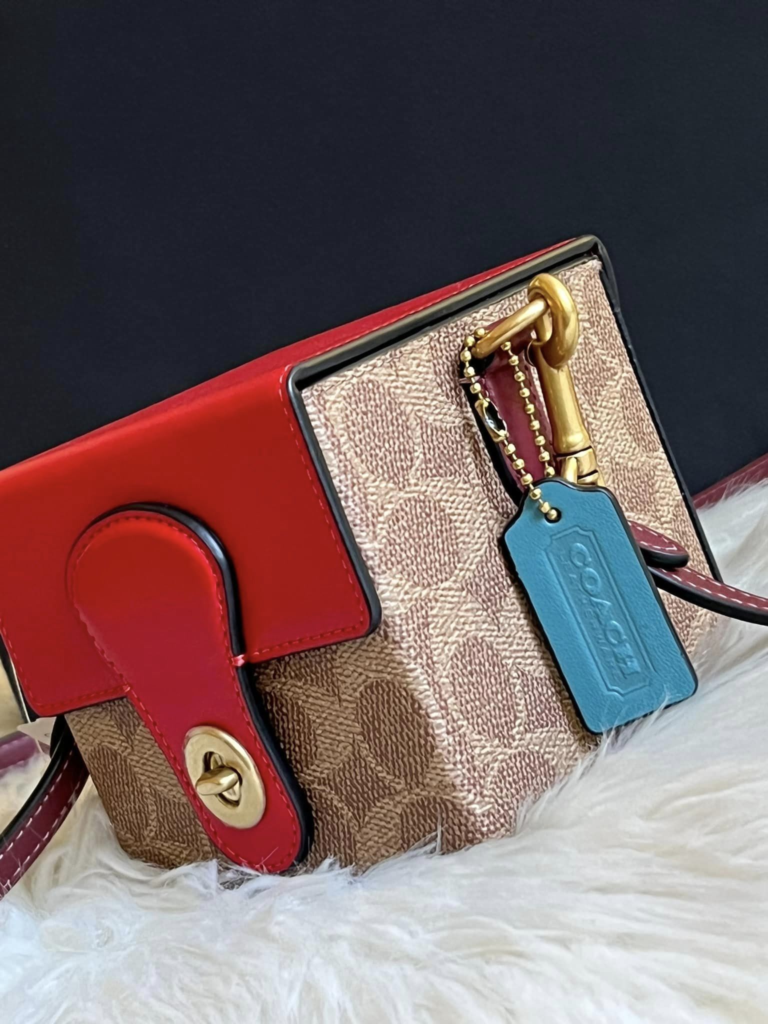 COACH Lunar New Year Corner Zip Wristlet In Signature Canvas With