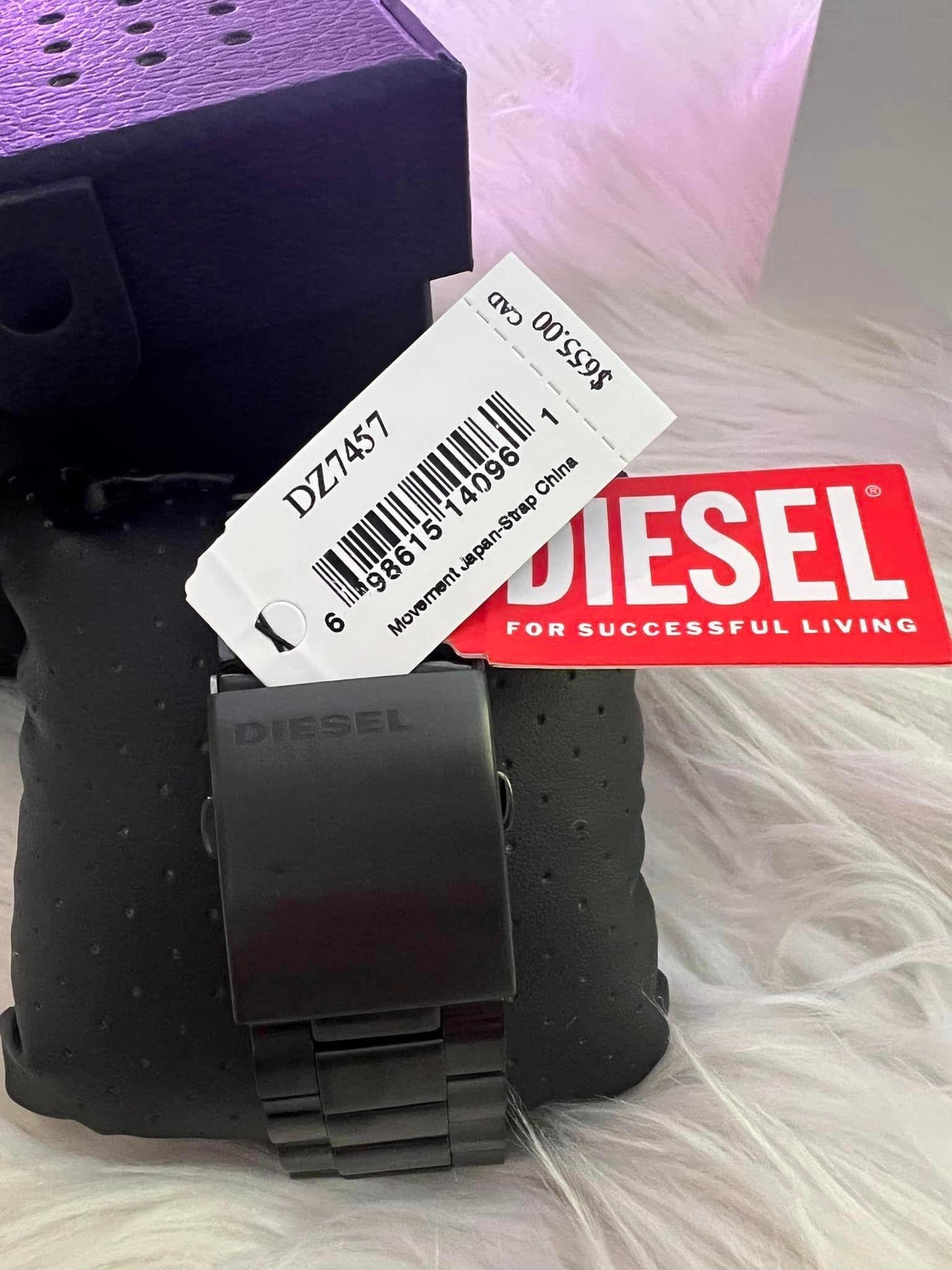 Diesel Men’s Mega Chief Automatic Black-Tone Stainless Steel