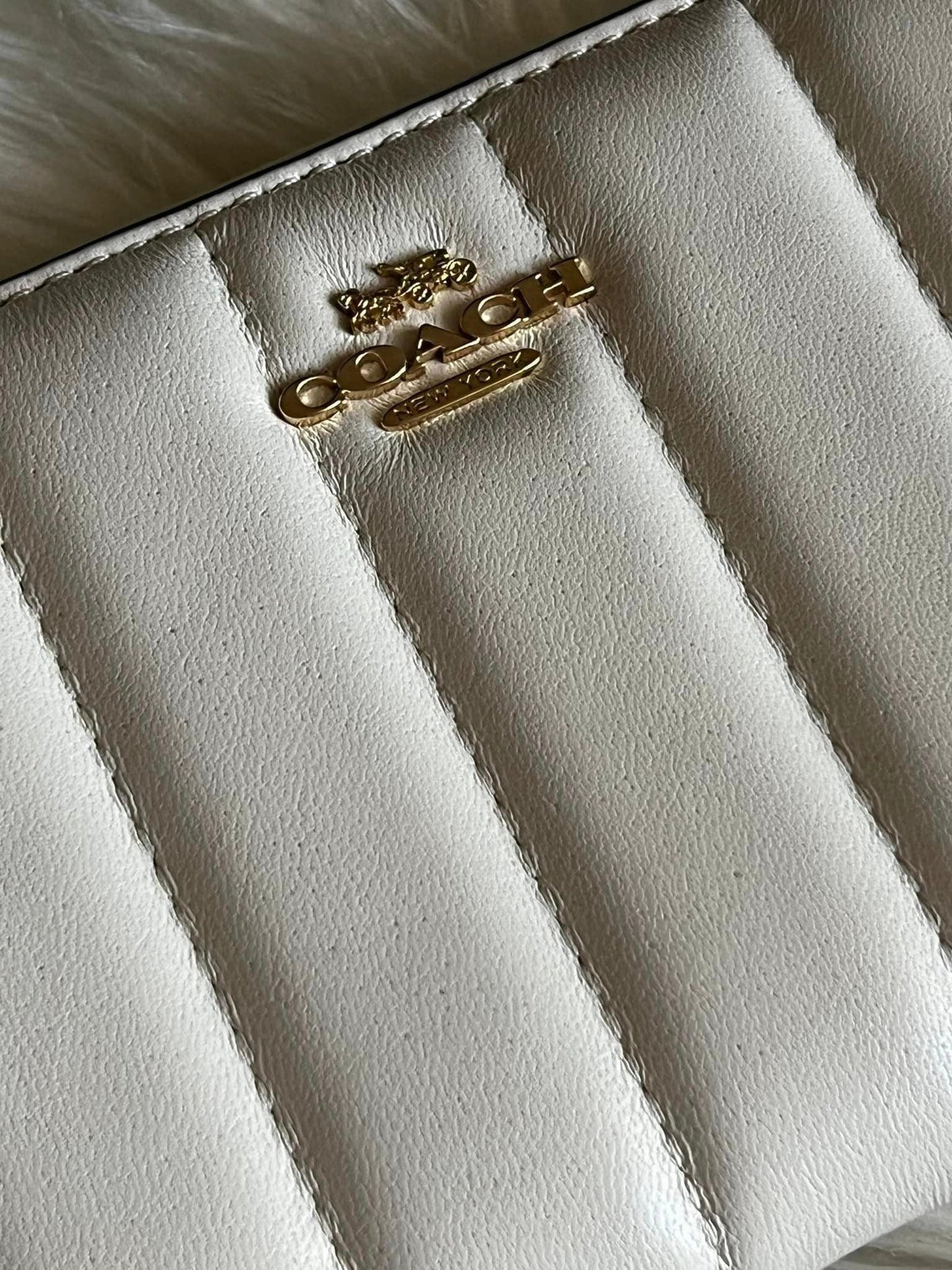 Coach Long Zip Around Wallet with Quilting
