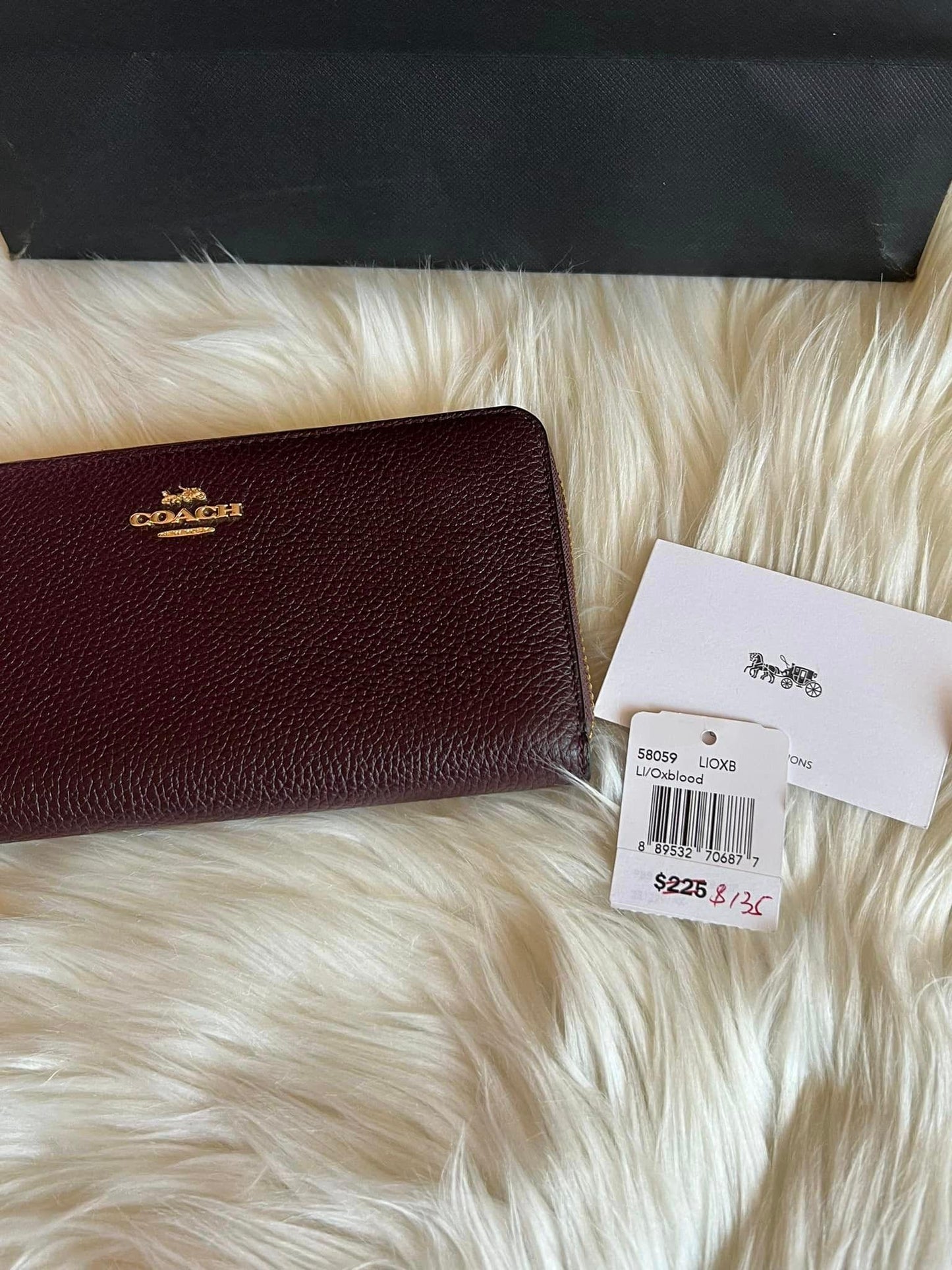Coach Leather Accordion Zip Wallet
