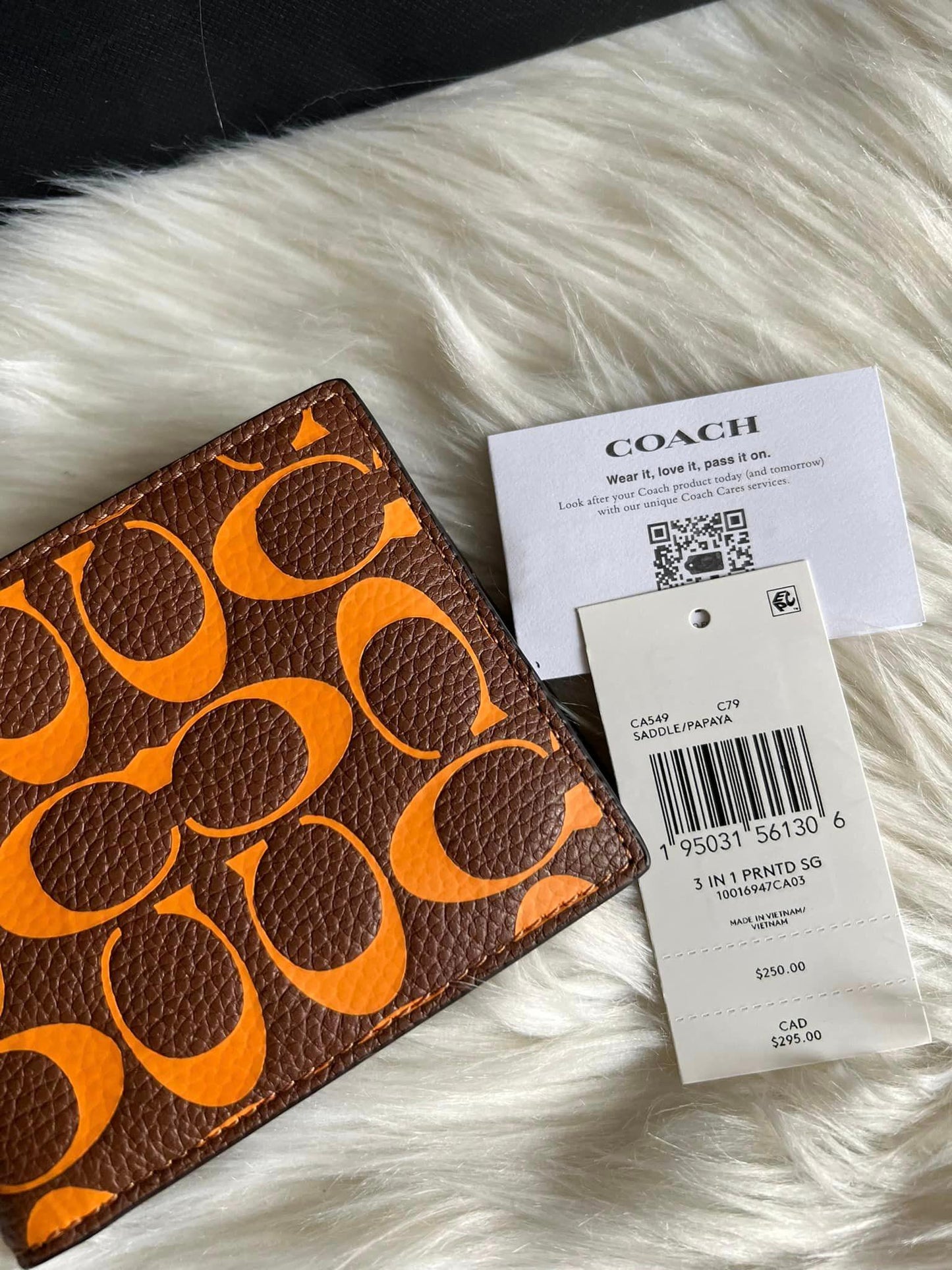 Coach Men’s 3-in-1 Wallet in Signature Leather