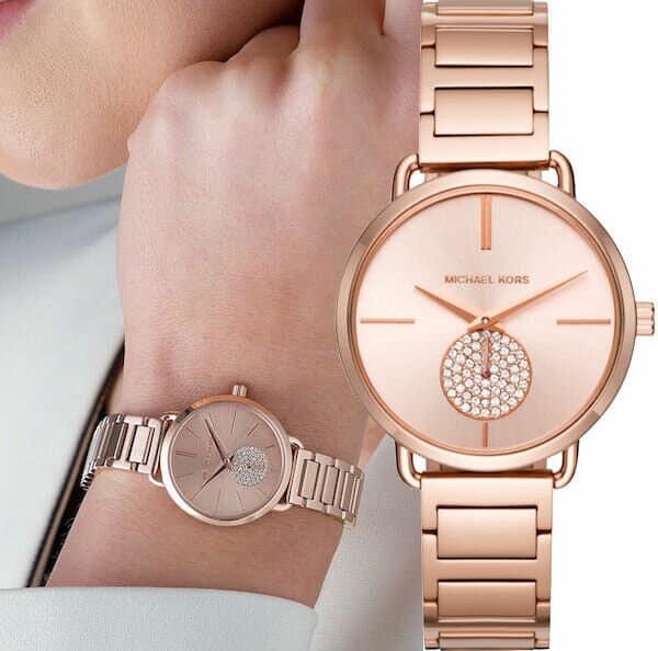 Michael kors women's discount rose gold watches