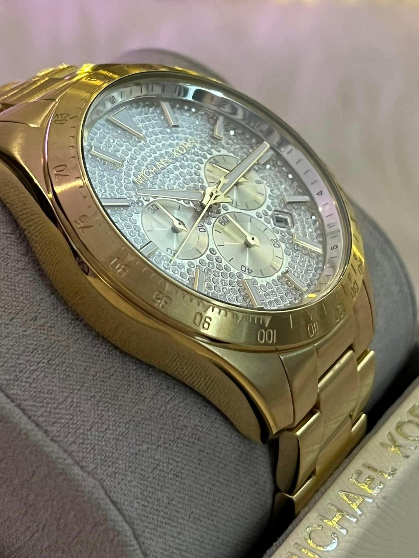 Michael Kors Men’s Layton Gold-Tone Stainless Steel Watch