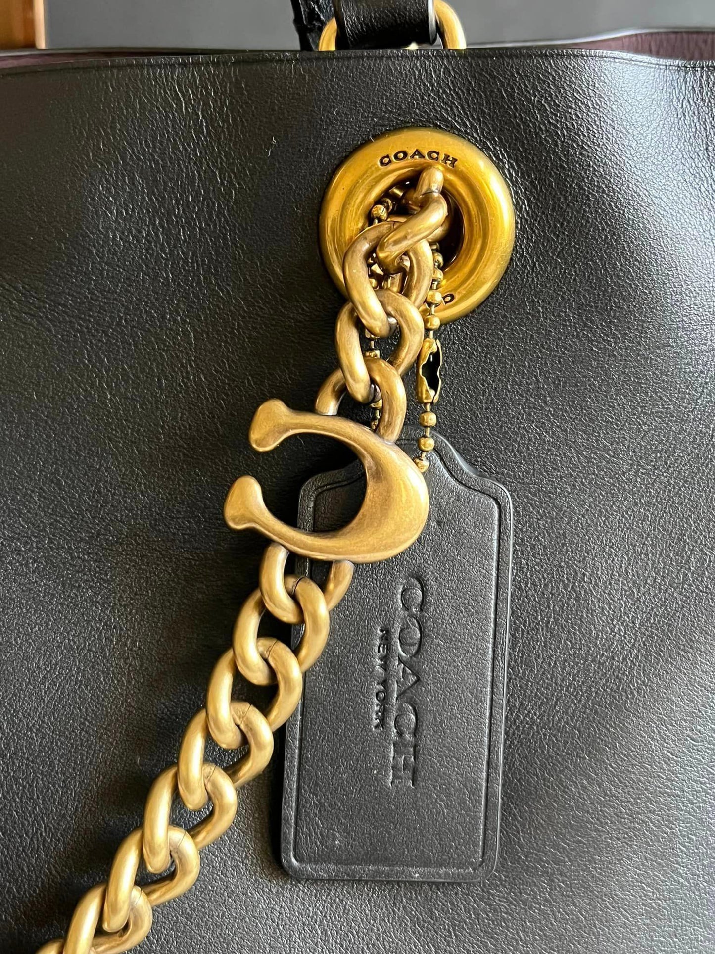 Coach Signature Chain Central Tote