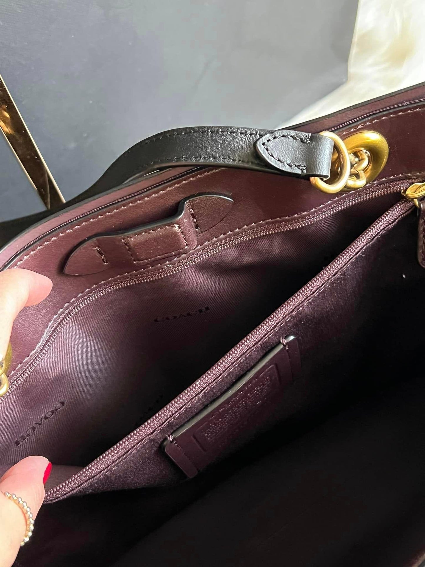 Coach Signature Chain Central Tote