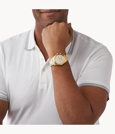 Michael Kors Men’s Layton Gold-Tone Stainless Steel Watch