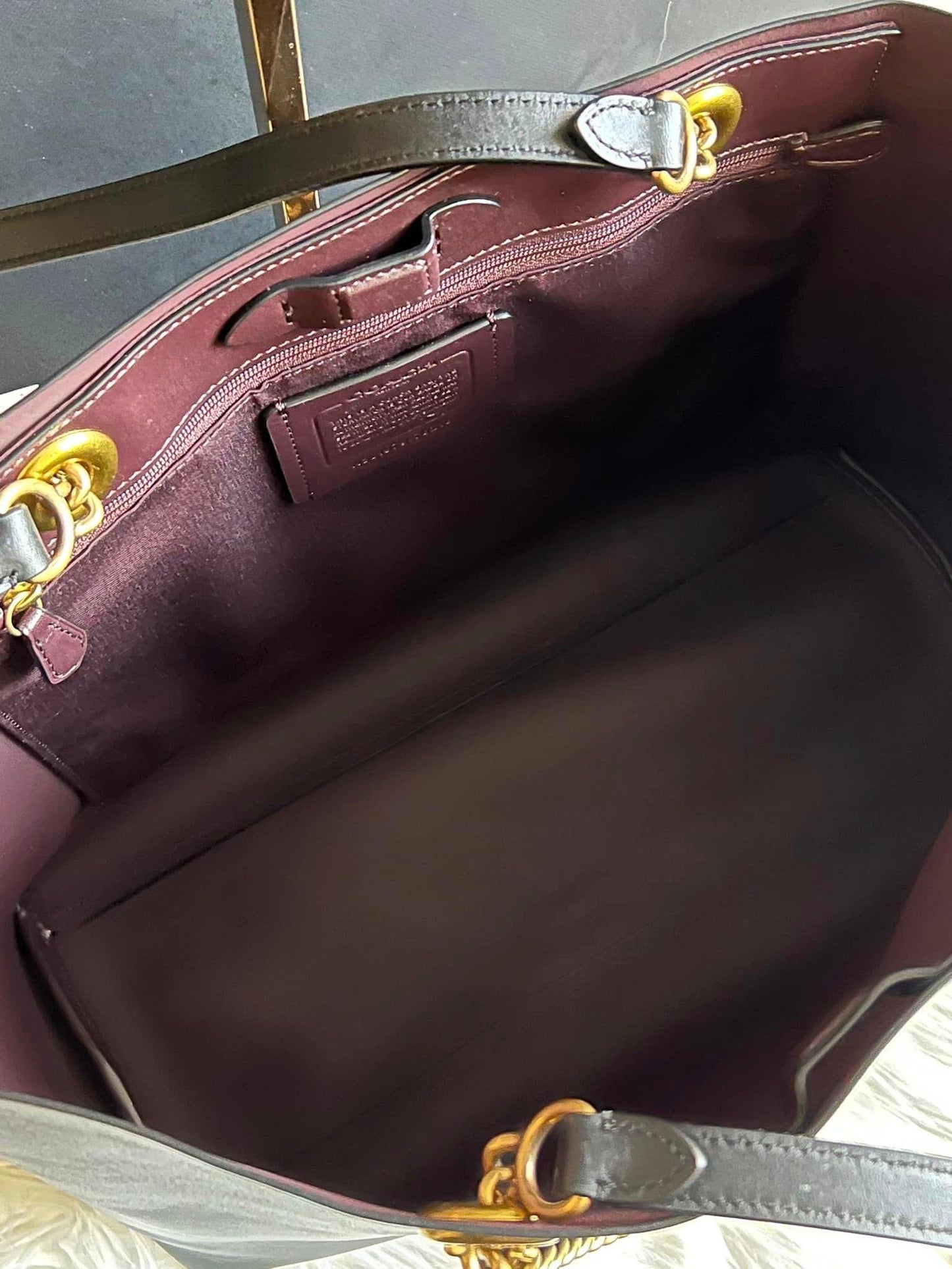 Coach Signature Chain Central Tote