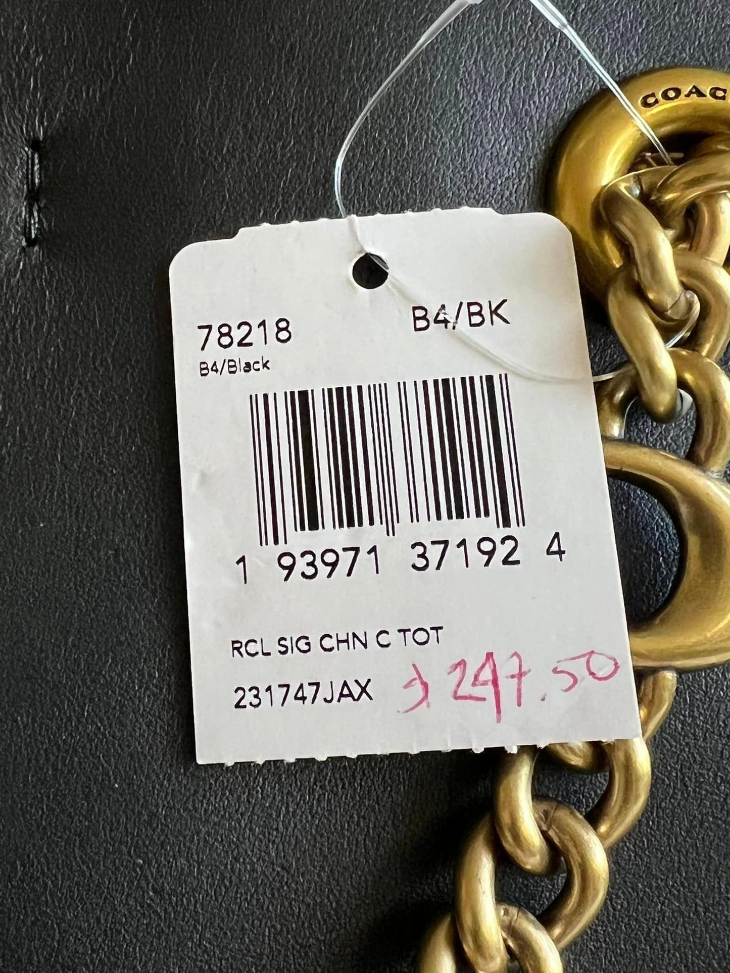 Coach Signature Chain Central Tote
