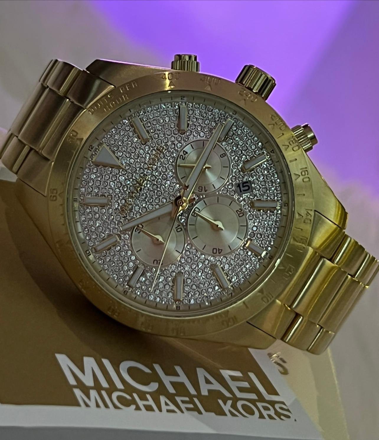 Michael Kors Men’s Layton Gold-Tone Stainless Steel Watch