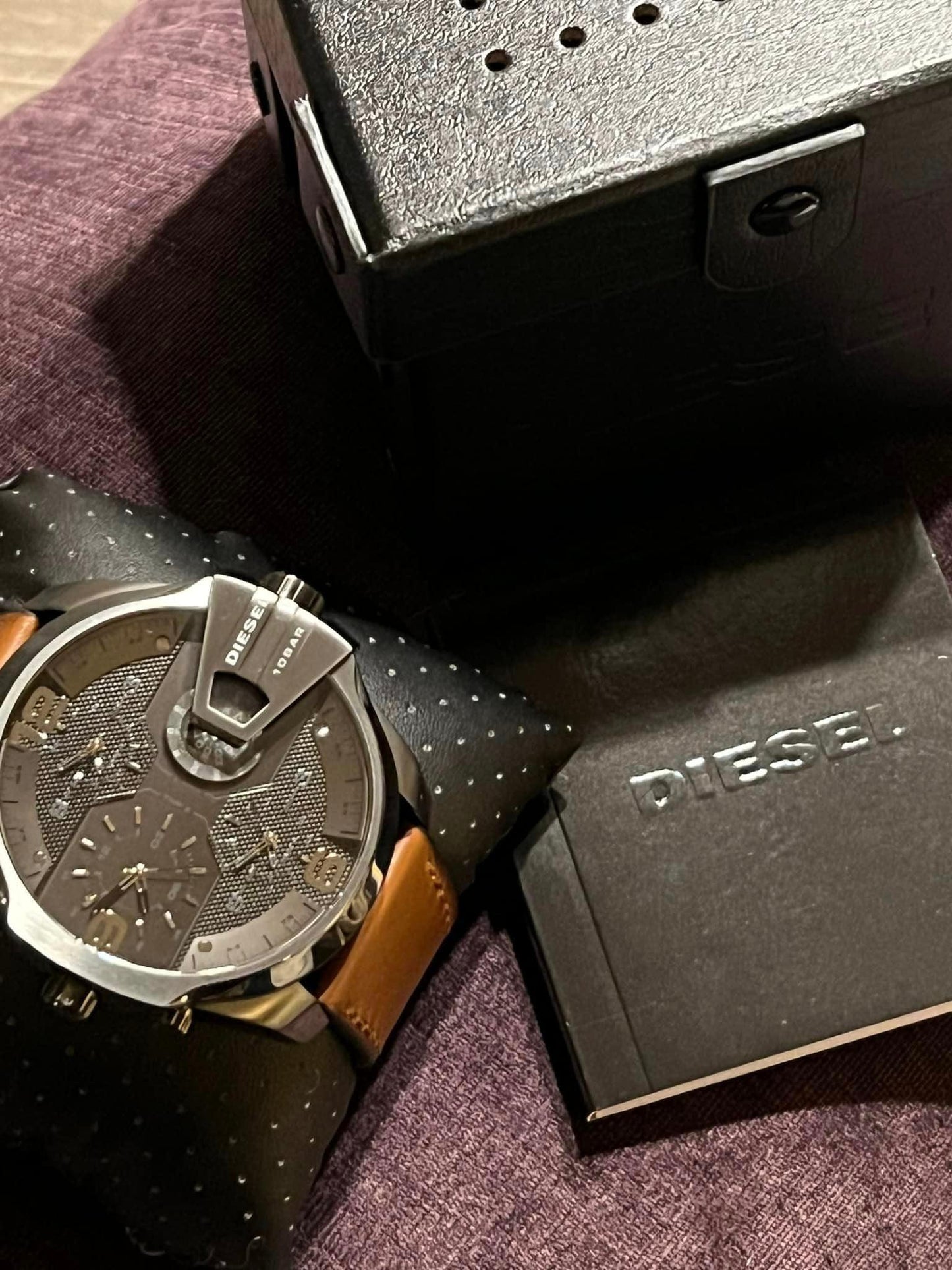 Diesel Uber Chief Brown Leather Watch