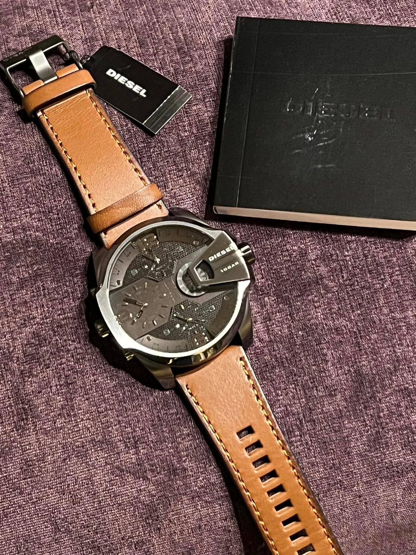 Diesel Uber Chief Brown Leather Watch