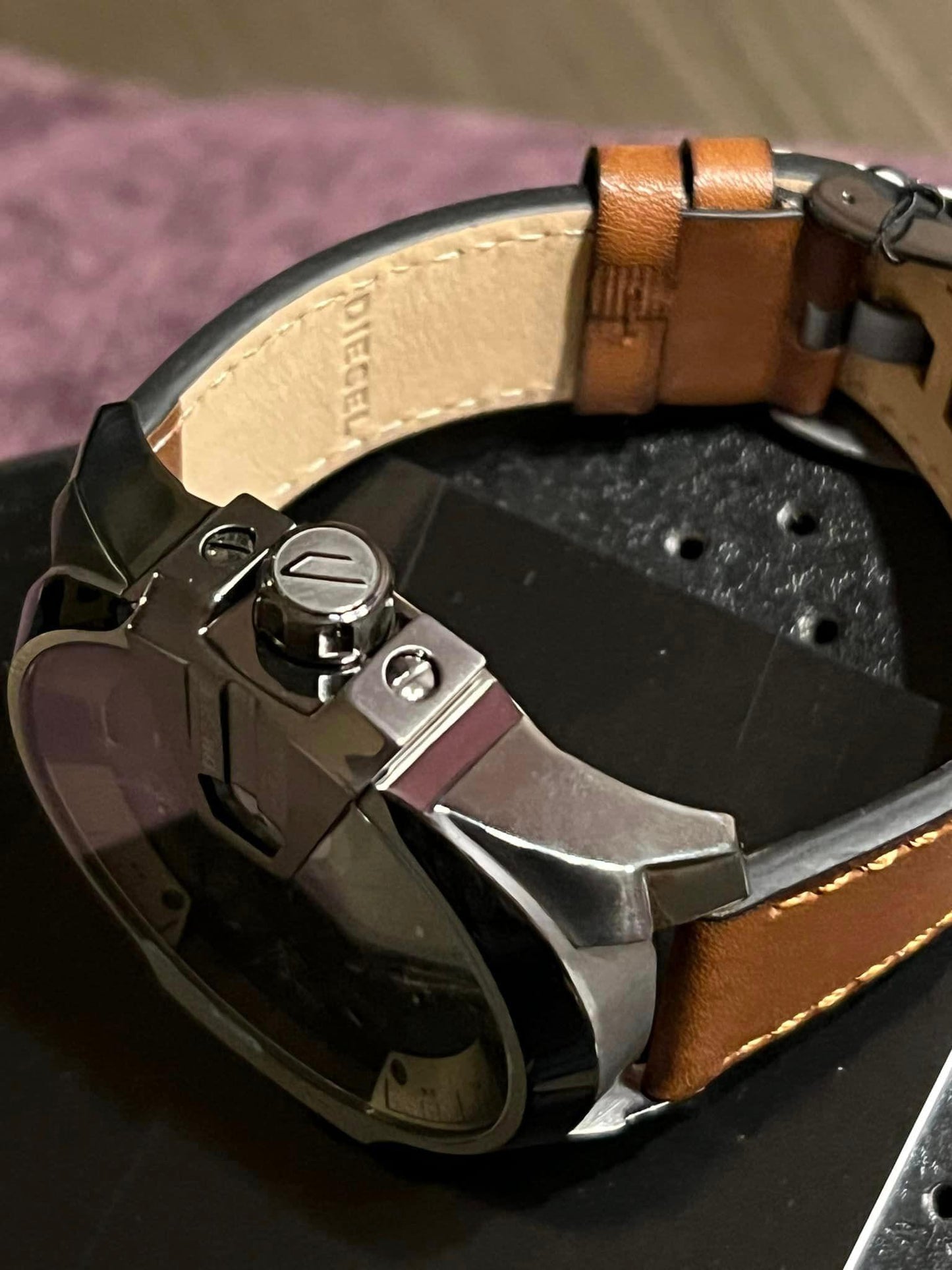 Diesel Uber Chief Brown Leather Watch