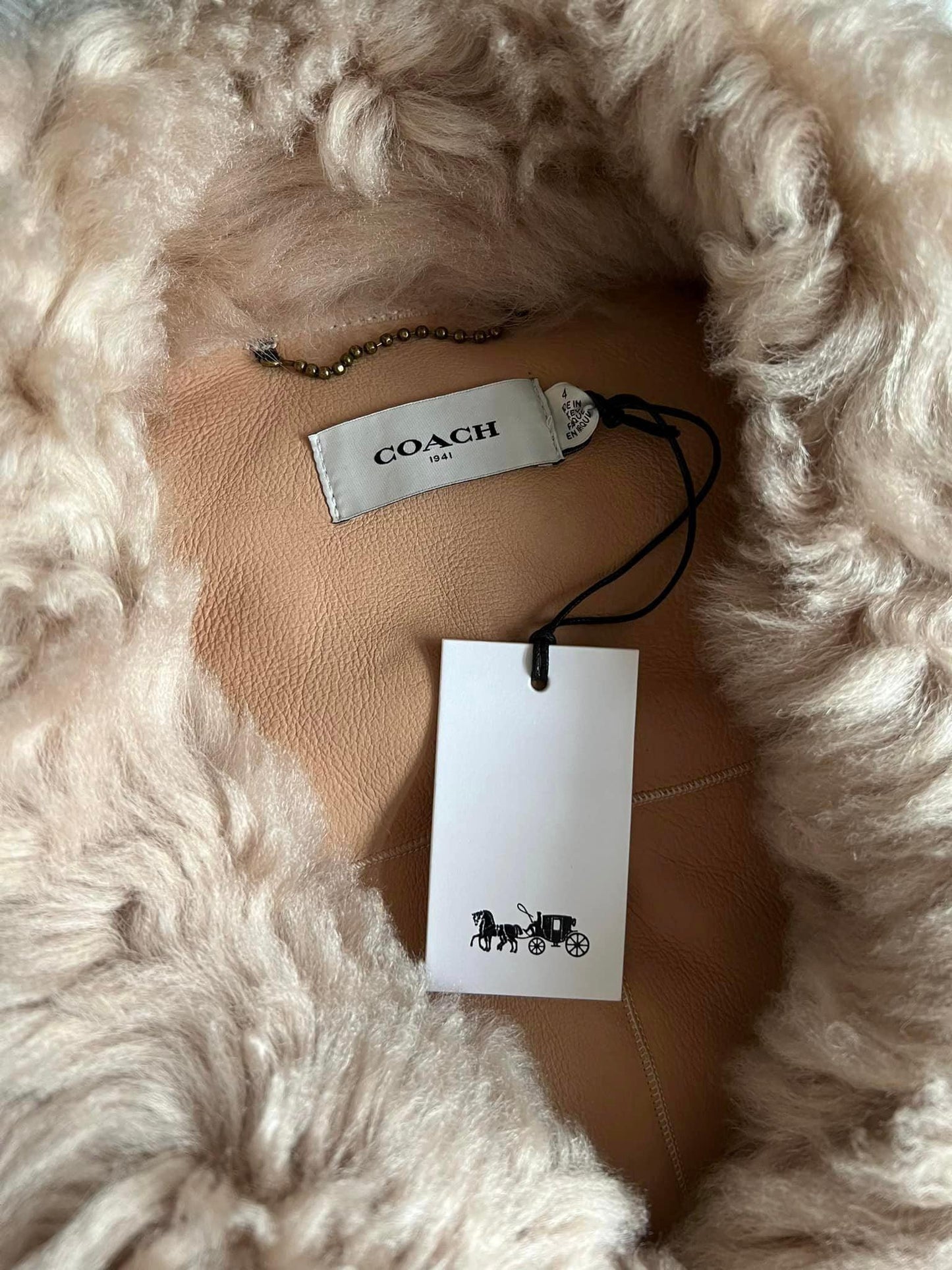 Coach Shearling Coat with Turnlocks