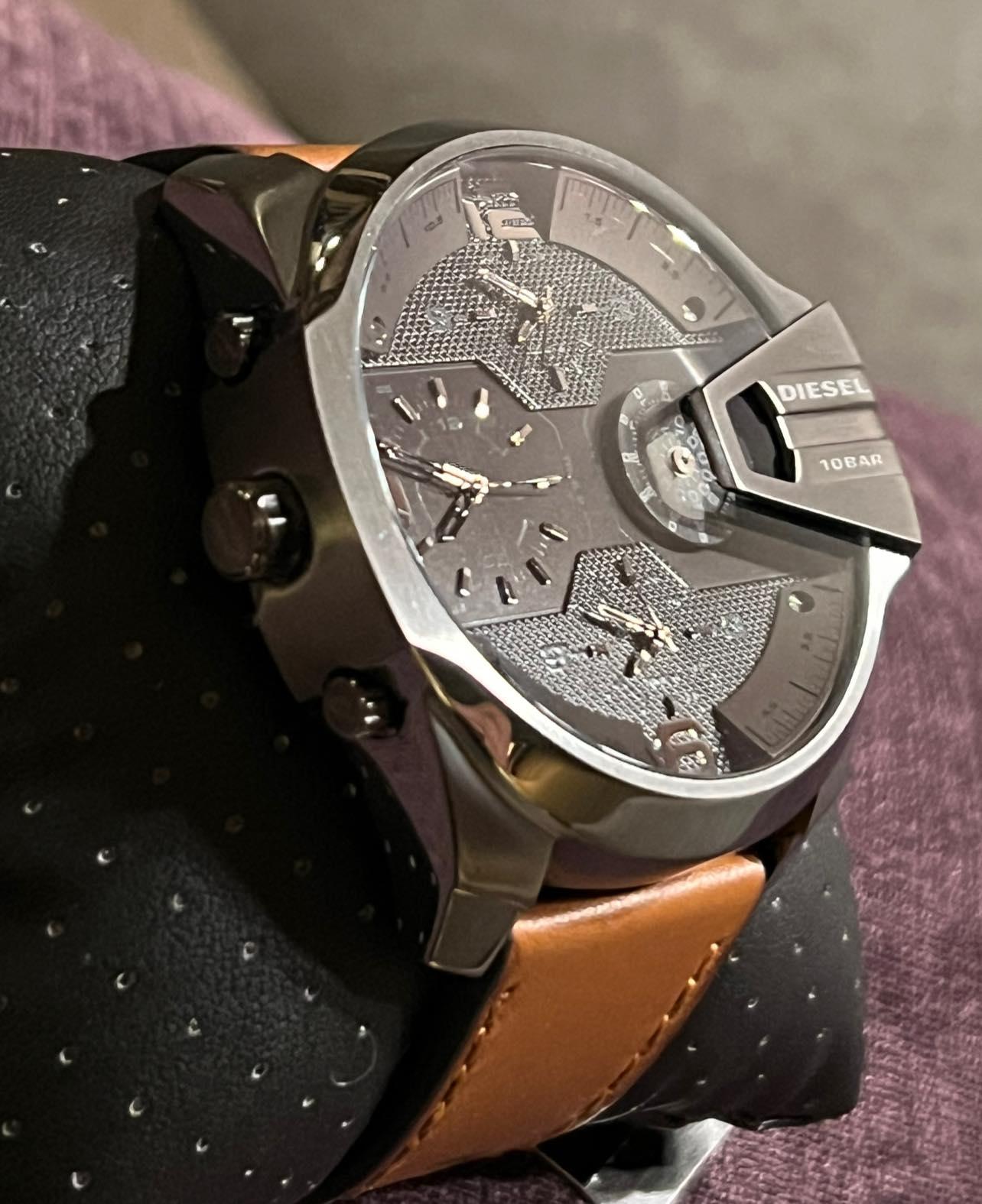 Diesel Uber Chief Brown Leather Watch