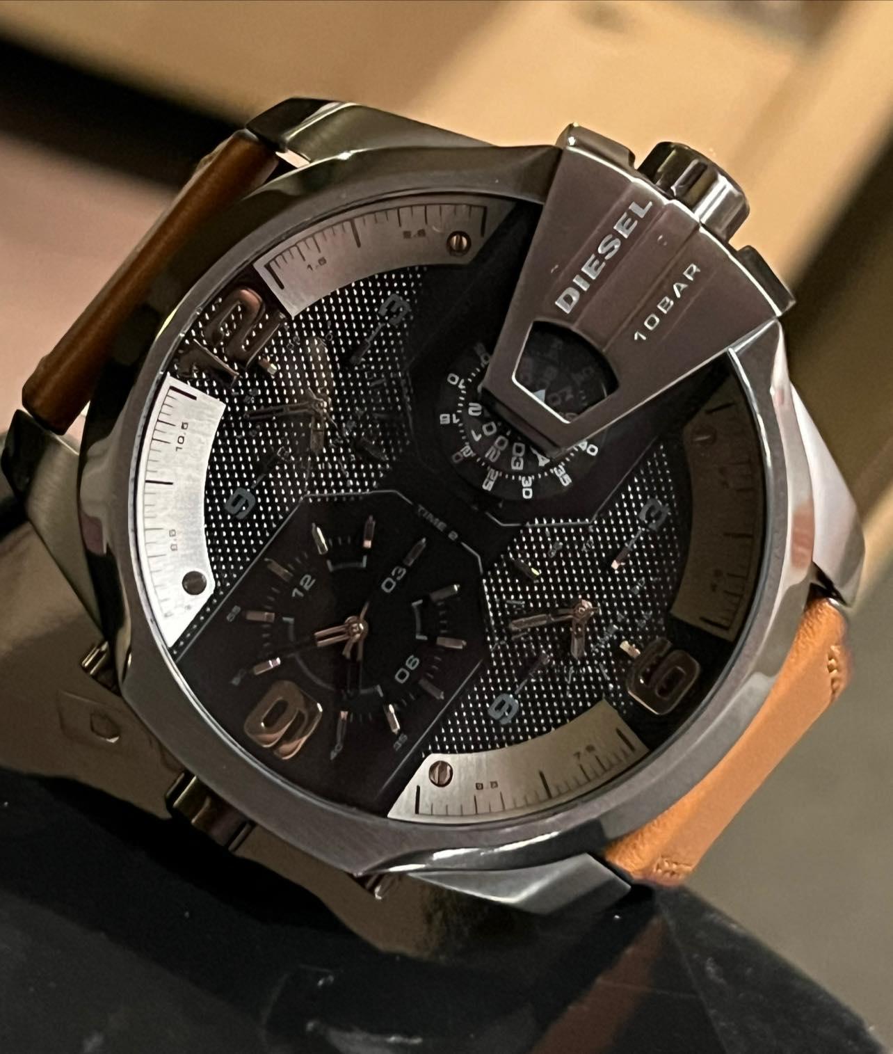 Diesel Uber Chief Brown Leather Watch