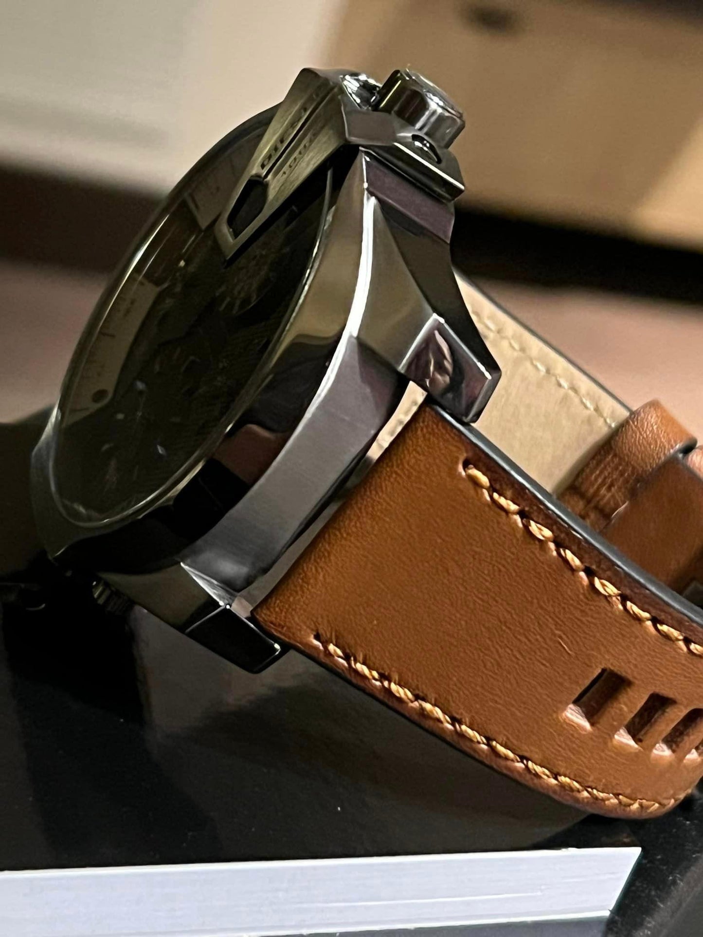 Diesel Uber Chief Brown Leather Watch