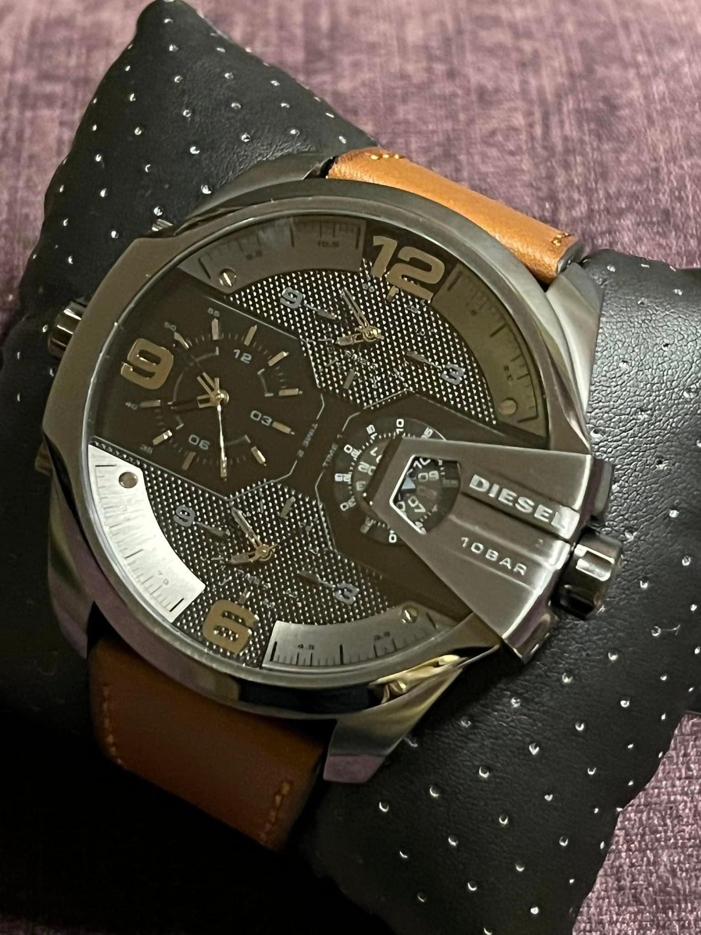 Diesel Uber Chief Brown Leather Watch
