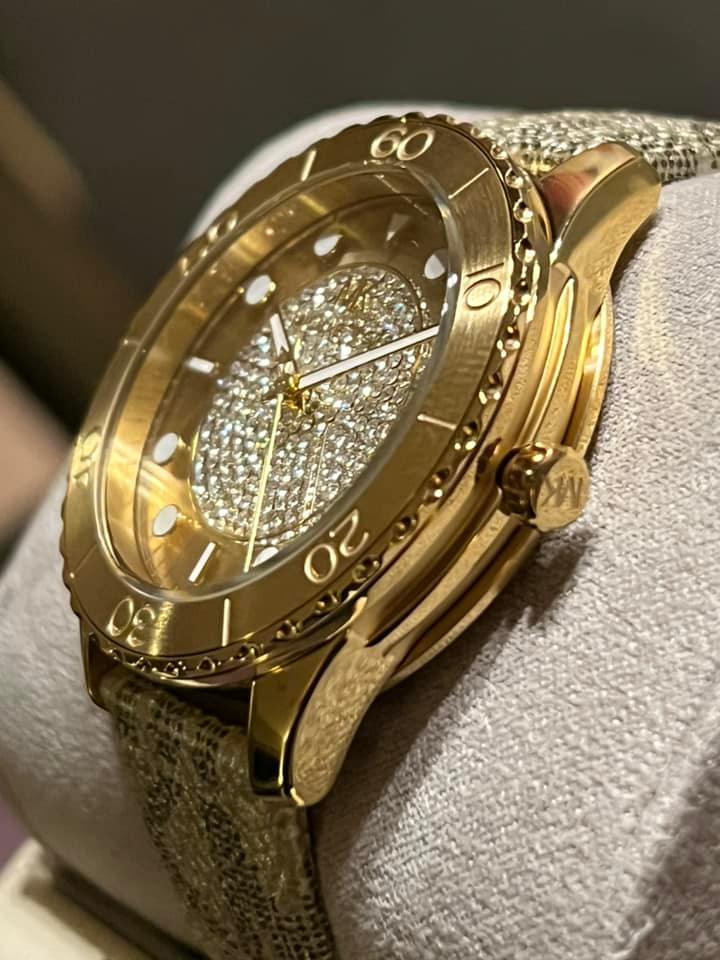 Michael Kors Women’s Runway Gold-Tone PVC Watch
