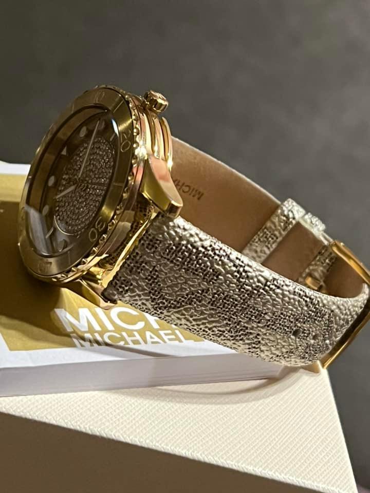 Michael Kors Women’s Runway Gold-Tone PVC Watch