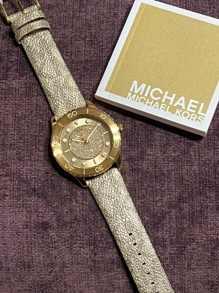 Michael Kors Women’s Runway Gold-Tone PVC Watch