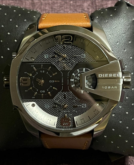 Diesel Uber Chief Brown Leather Watch