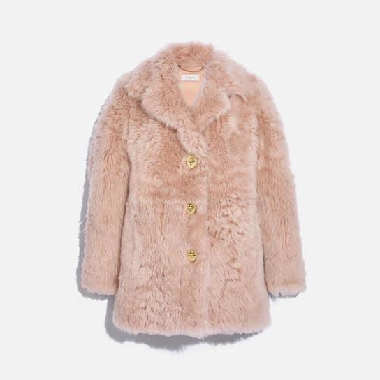 Coach Shearling Coat with Turnlocks