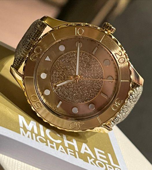 Michael Kors Women’s Runway Gold-Tone PVC Watch