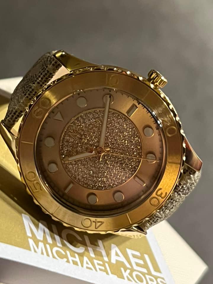 Michael Kors Women’s Runway Gold-Tone PVC Watch