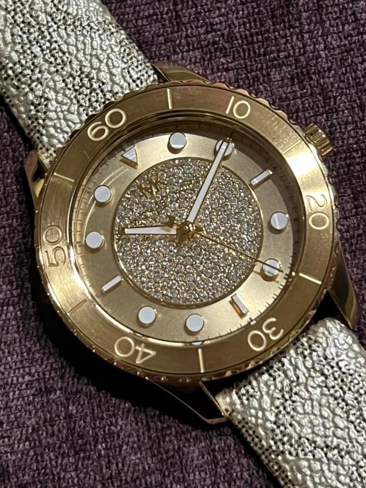 Michael Kors Women’s Runway Gold-Tone PVC Watch