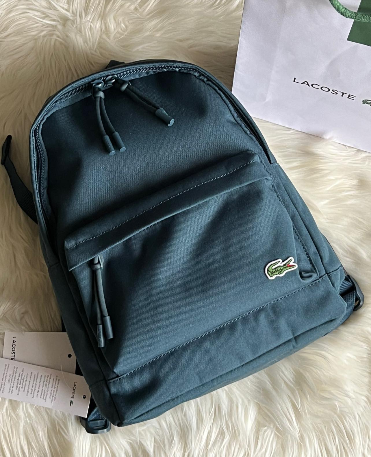 Lacoste Neocroc Small Canvas Backpack Green