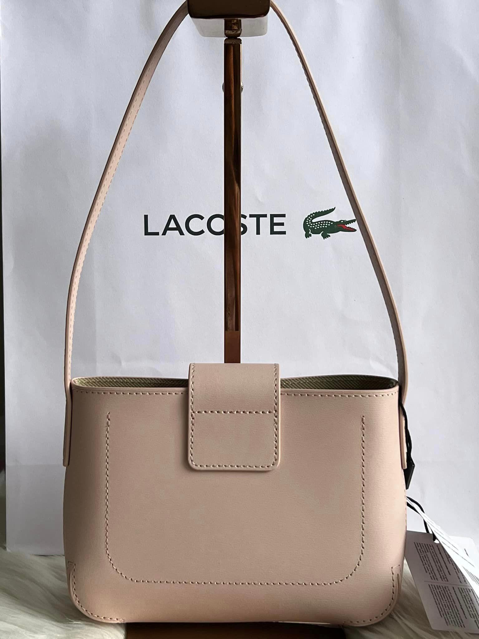 Lacoste leather shoulder bag sale