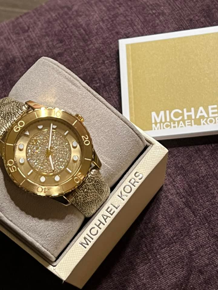 Michael Kors Women’s Runway Gold-Tone PVC Watch