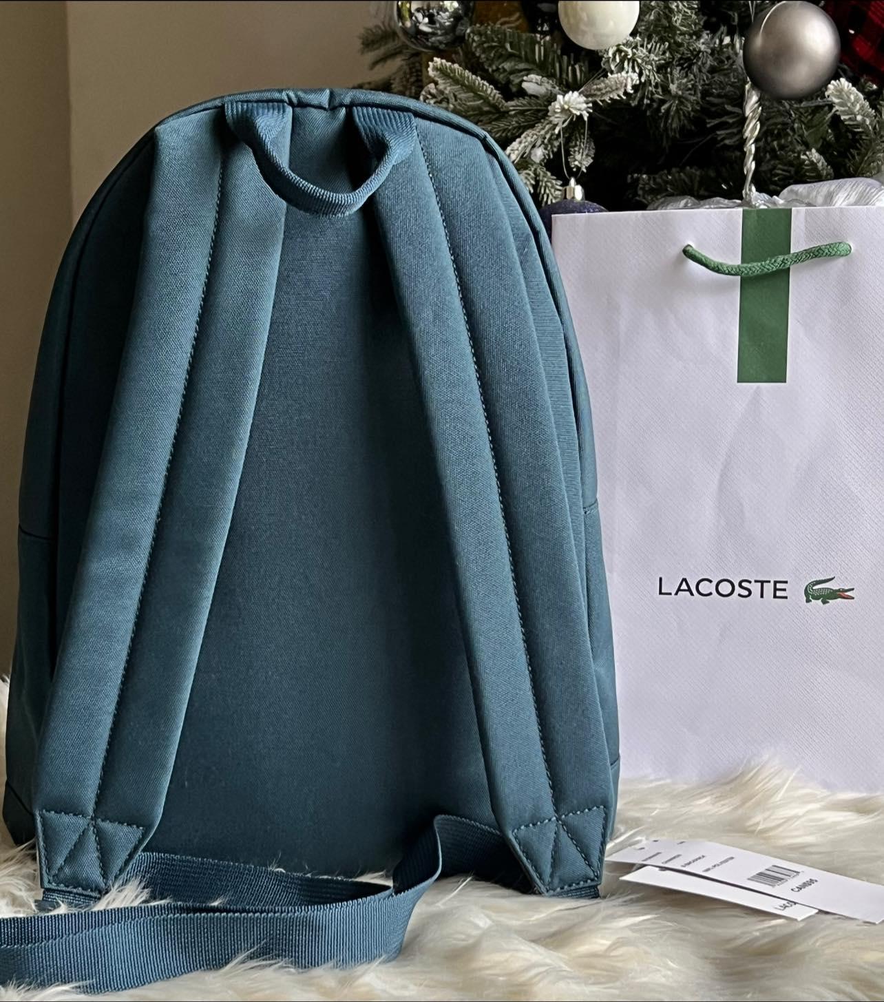 Lacoste blue outlet backpack