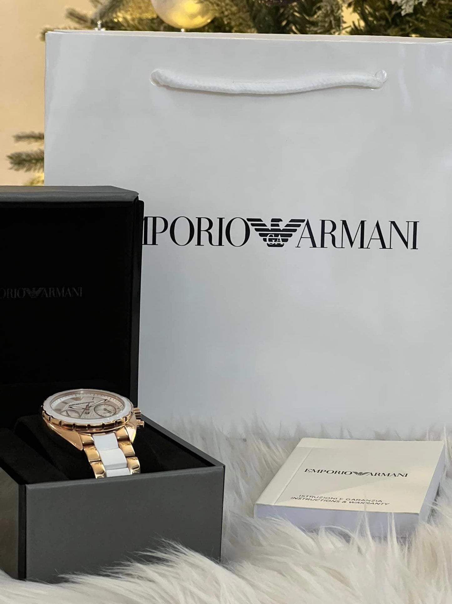 Emporio Armani Women’s Rose Gold White Sportivo Watch