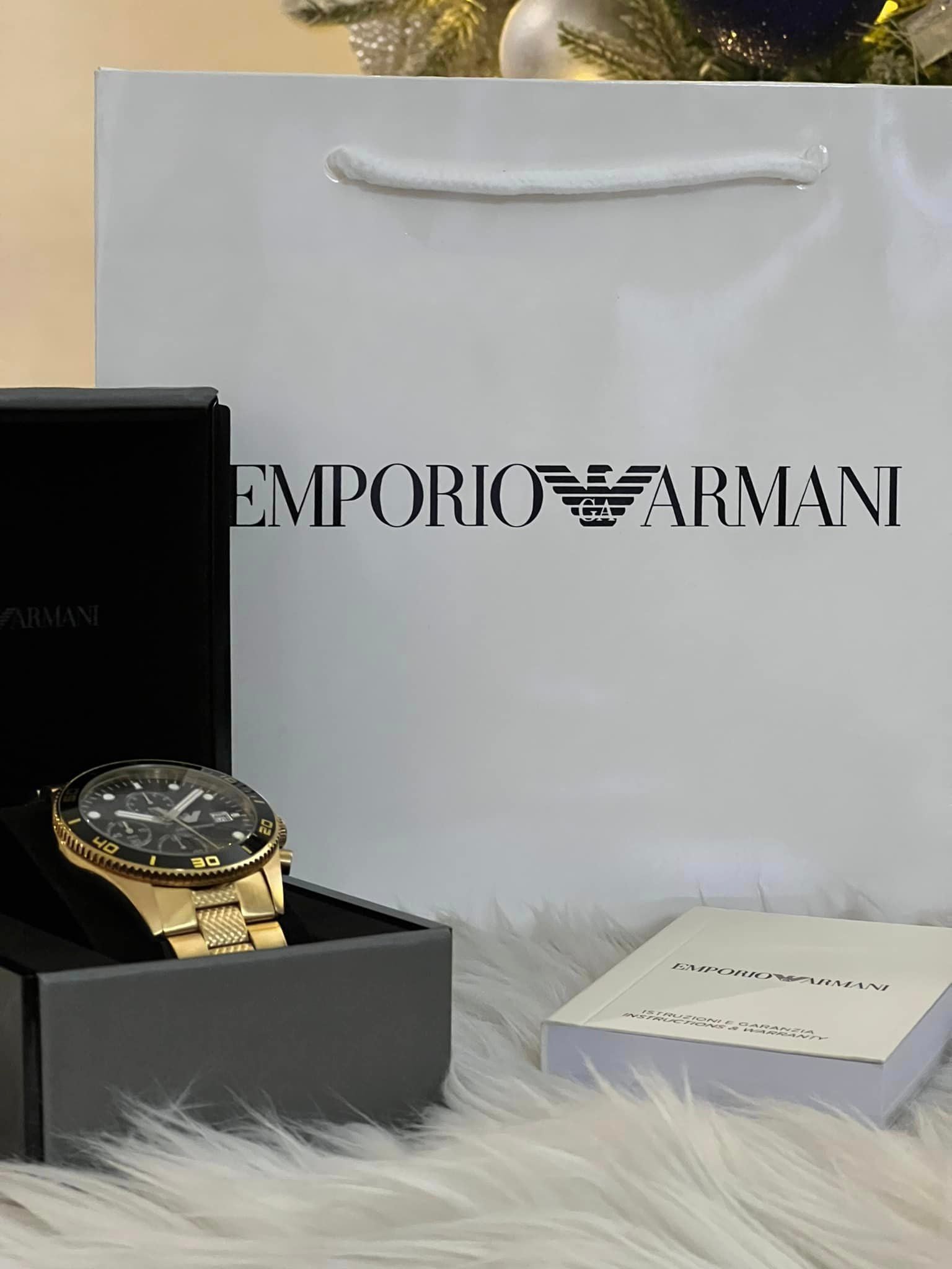 Emporio Armani Men s Gold Black Stainless Steel Watch Club de Mode