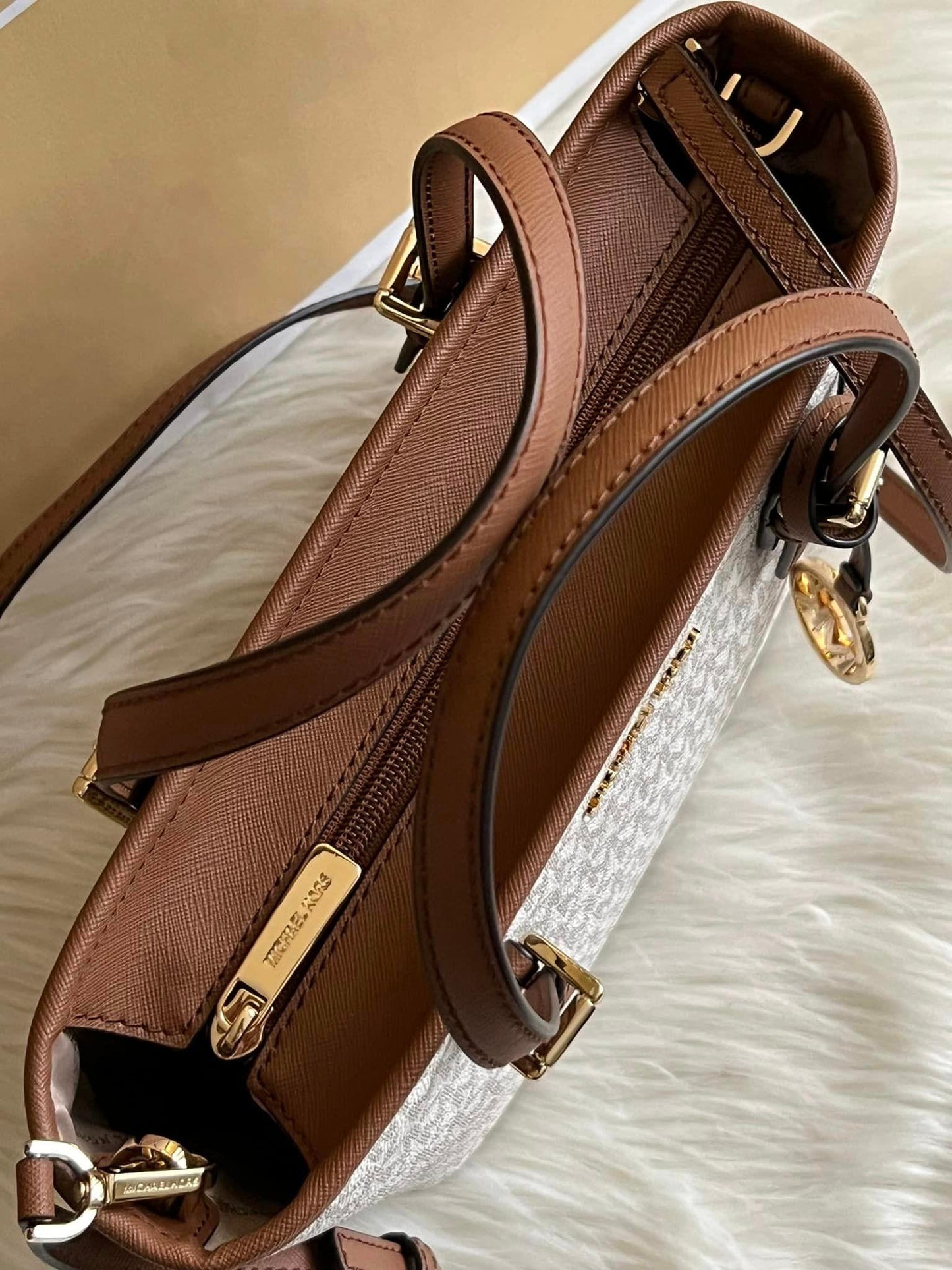 Michael Kors Jet Set XS Logo Top-Zip Tote Bag