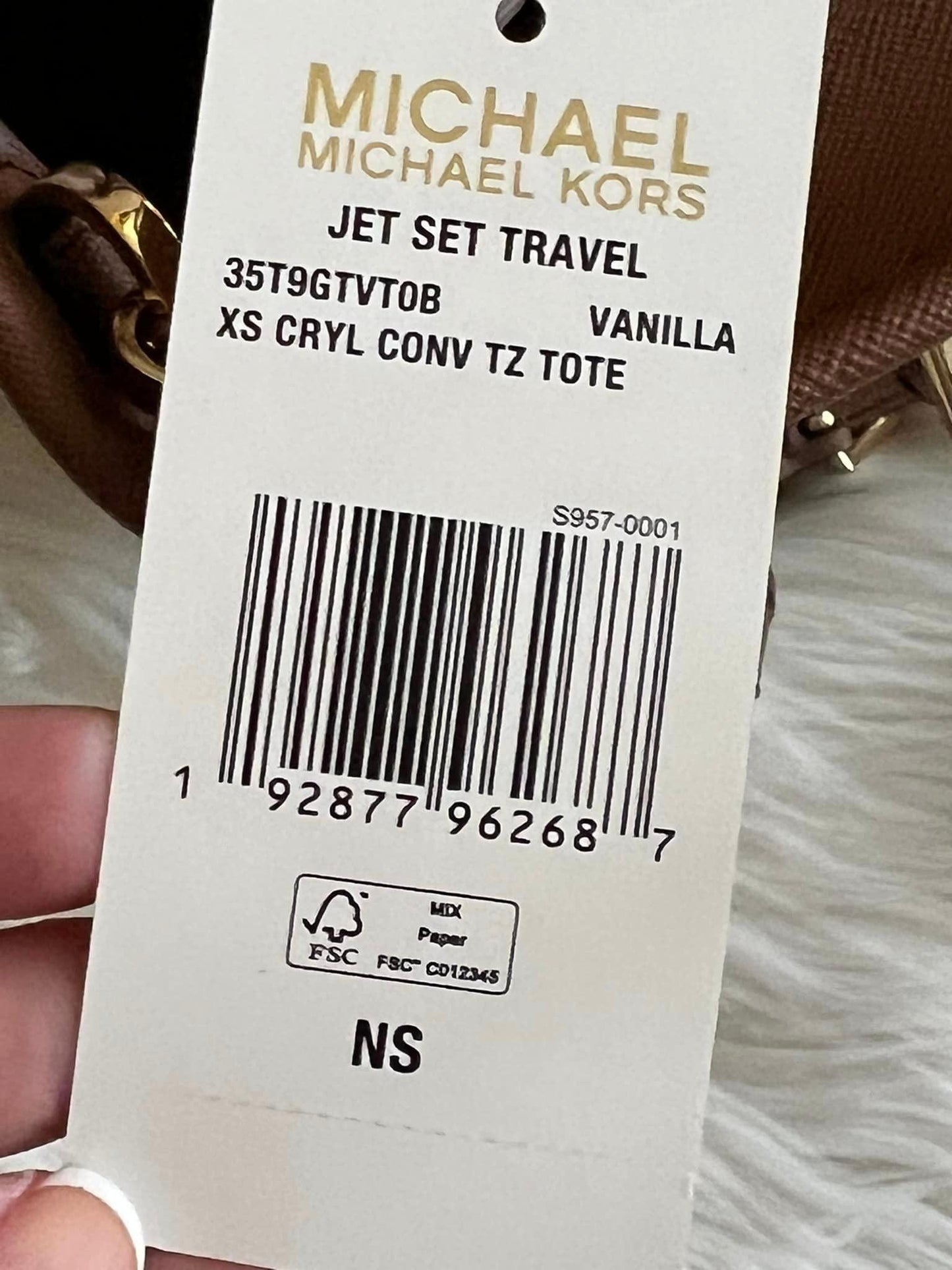 Michael Kors Jet Set XS Logo Top-Zip Tote Bag